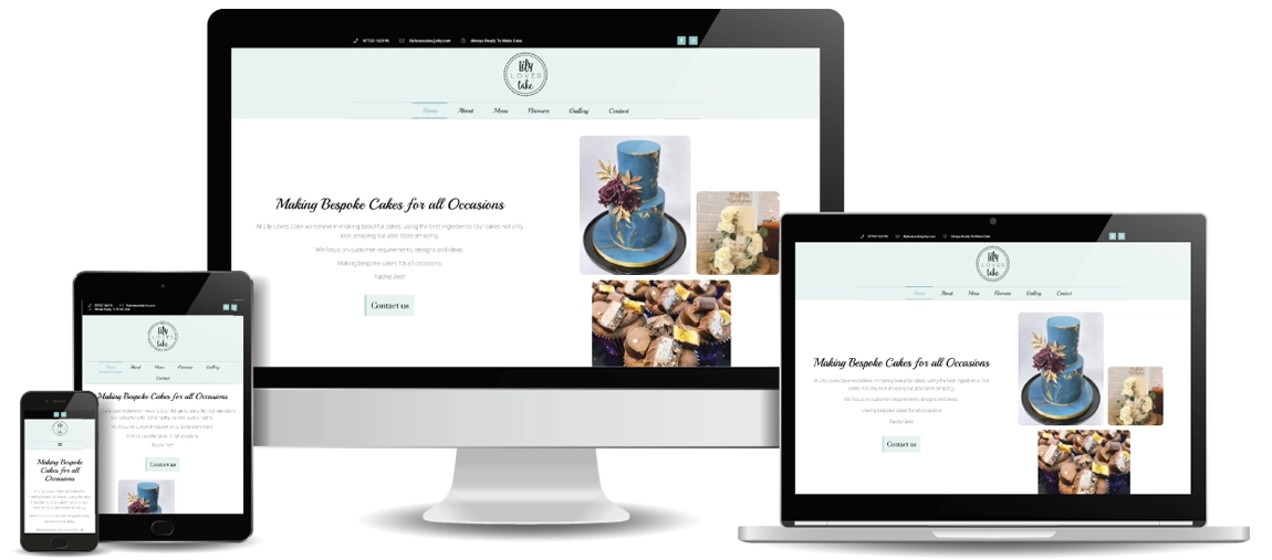 Lily Loves Cake wordpress website