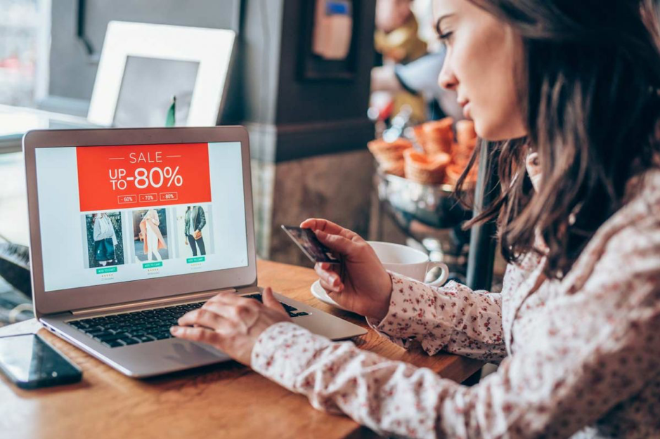 Woman shopping on an E-commerce website